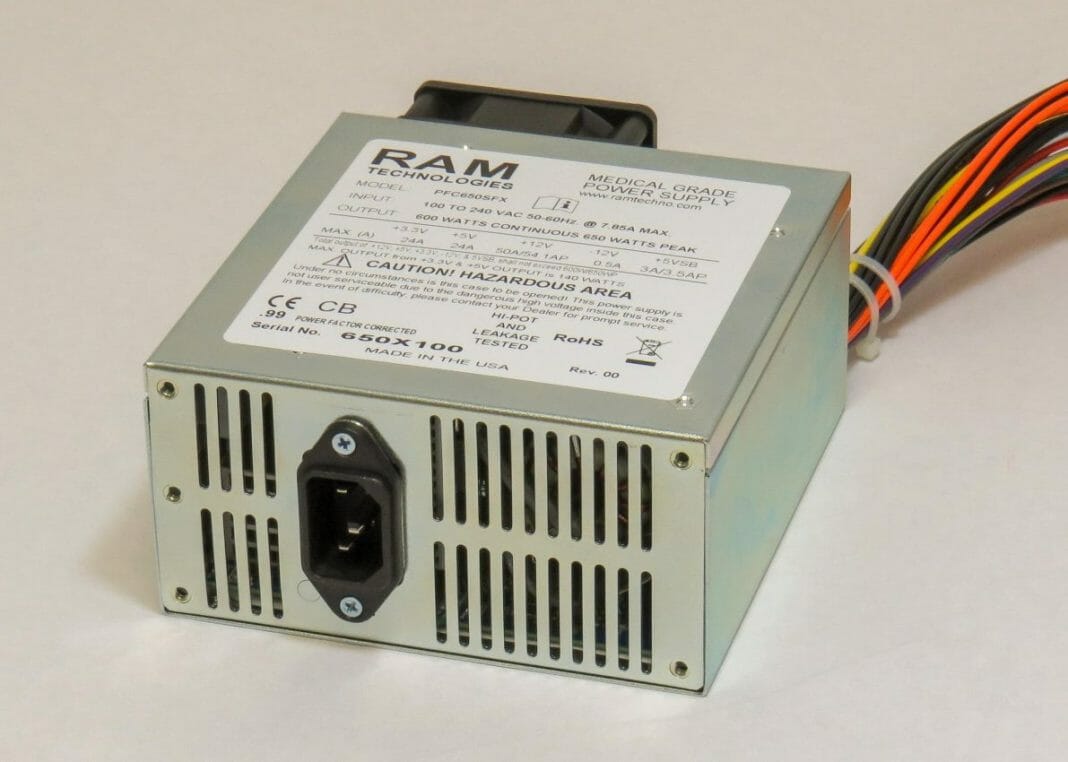 First 650W SFX Medical-Grade Power Supply from RAM Technologies