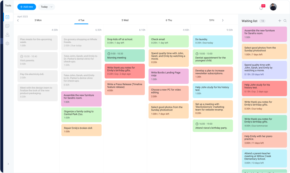 Shape Your Day Effortlessly With Bordio: Your Free Daily Schedule Guru!